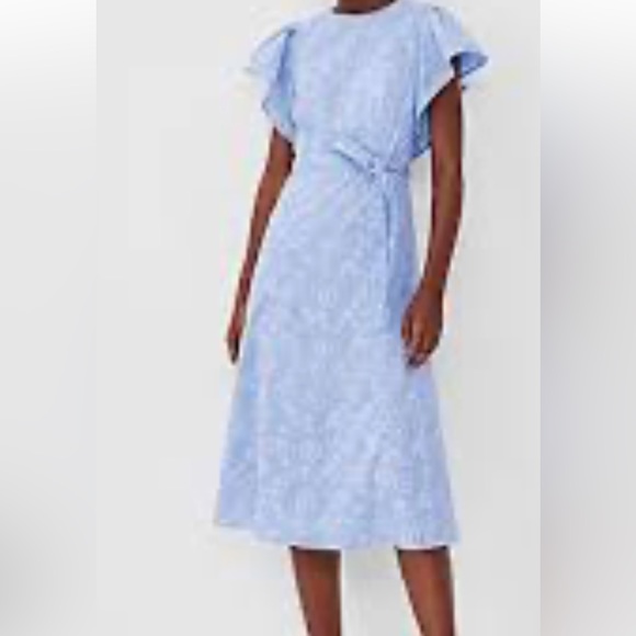 Ann Taylor serenity eyelet midi dress nwt - Picture 3 of 5